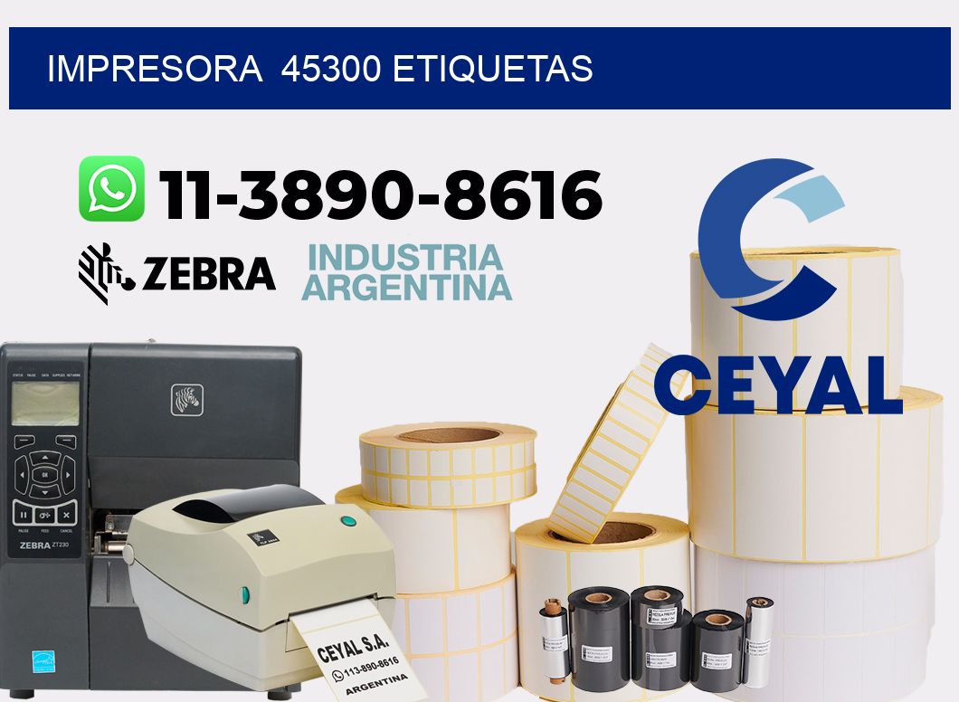impresora  45300 etiquetas
