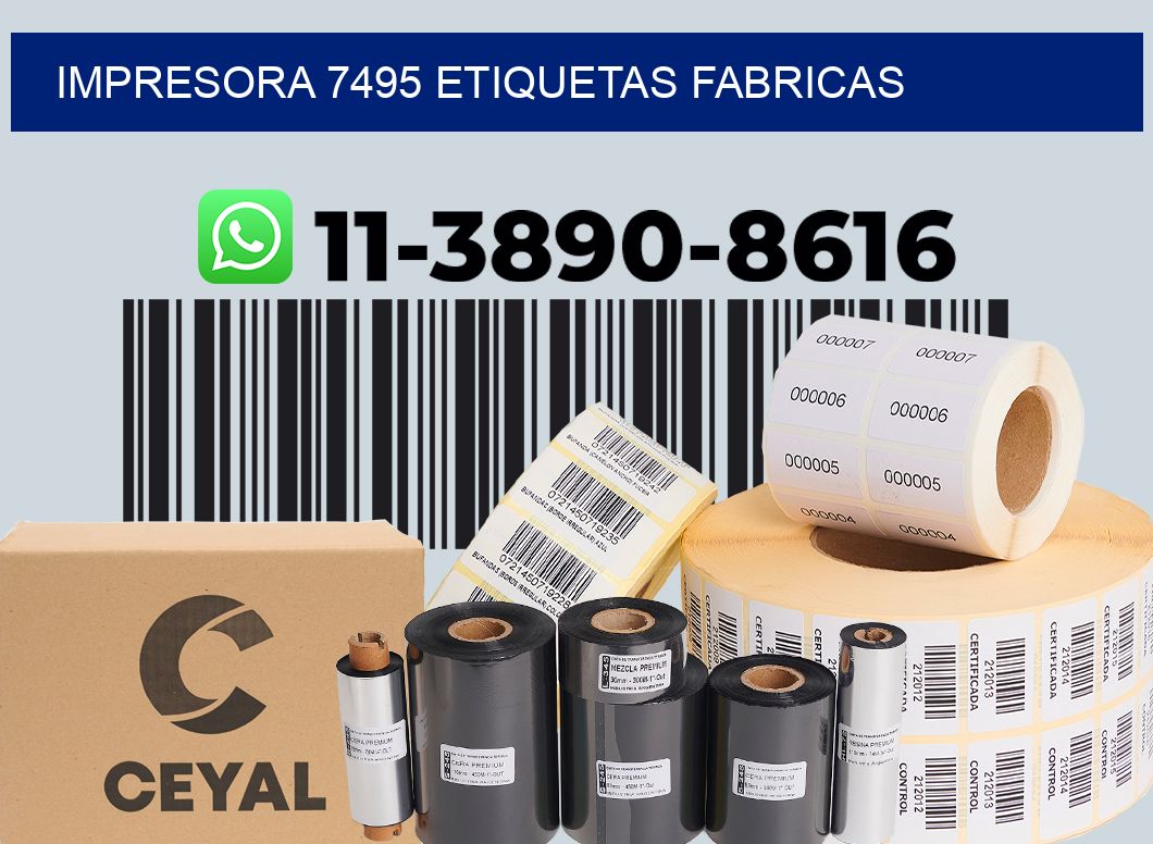 impresora 7495 etiquetas fabricas