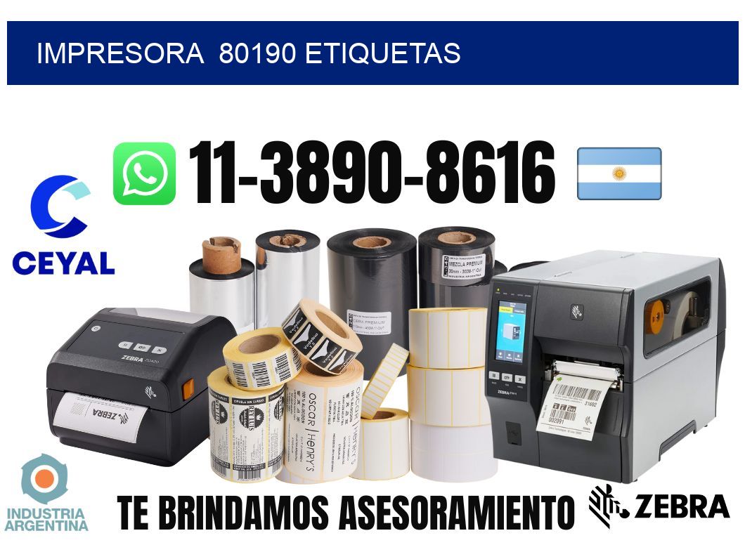 impresora  80190 etiquetas