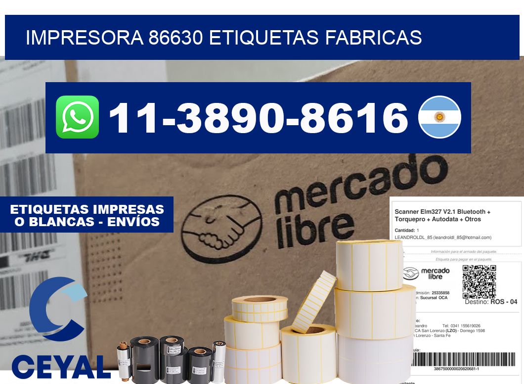 impresora 86630 etiquetas fabricas