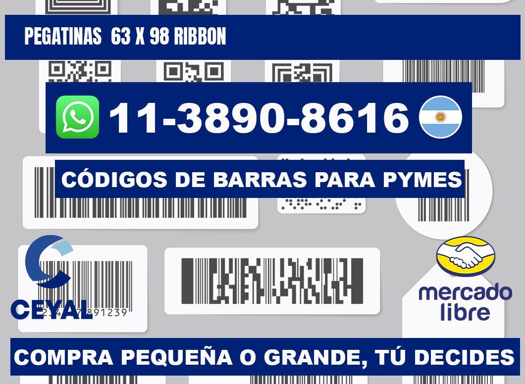 pegatinas  63 x 98 ribbon