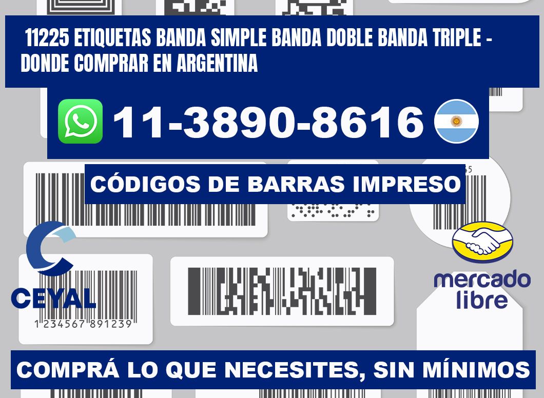 11225 etiquetas banda simple banda doble banda triple - Donde Comprar en Argentina