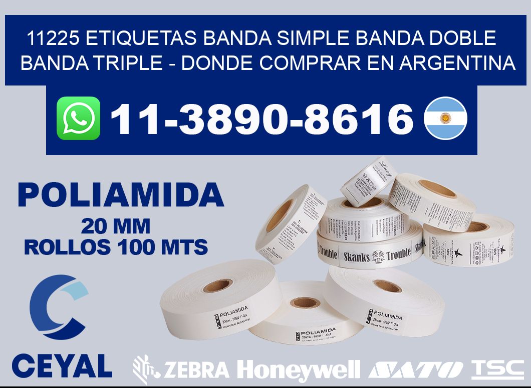 11225 etiquetas banda simple banda doble banda triple - Donde Comprar en Argentina