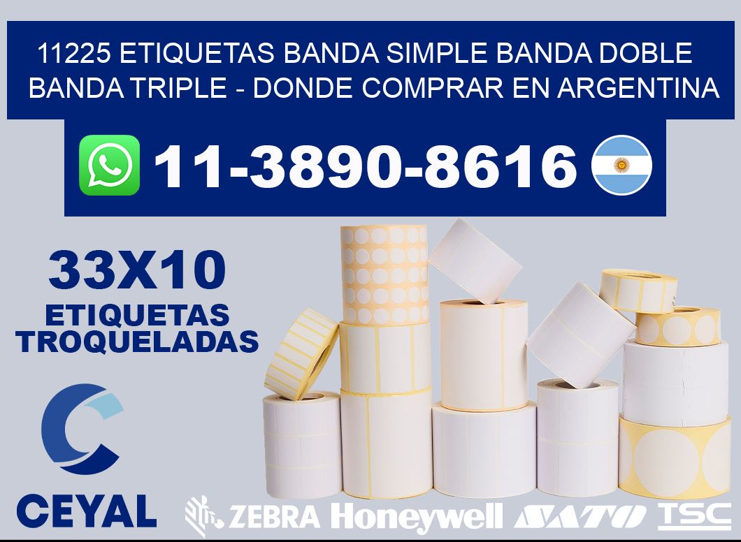 11225 etiquetas banda simple banda doble banda triple - Donde Comprar en Argentina