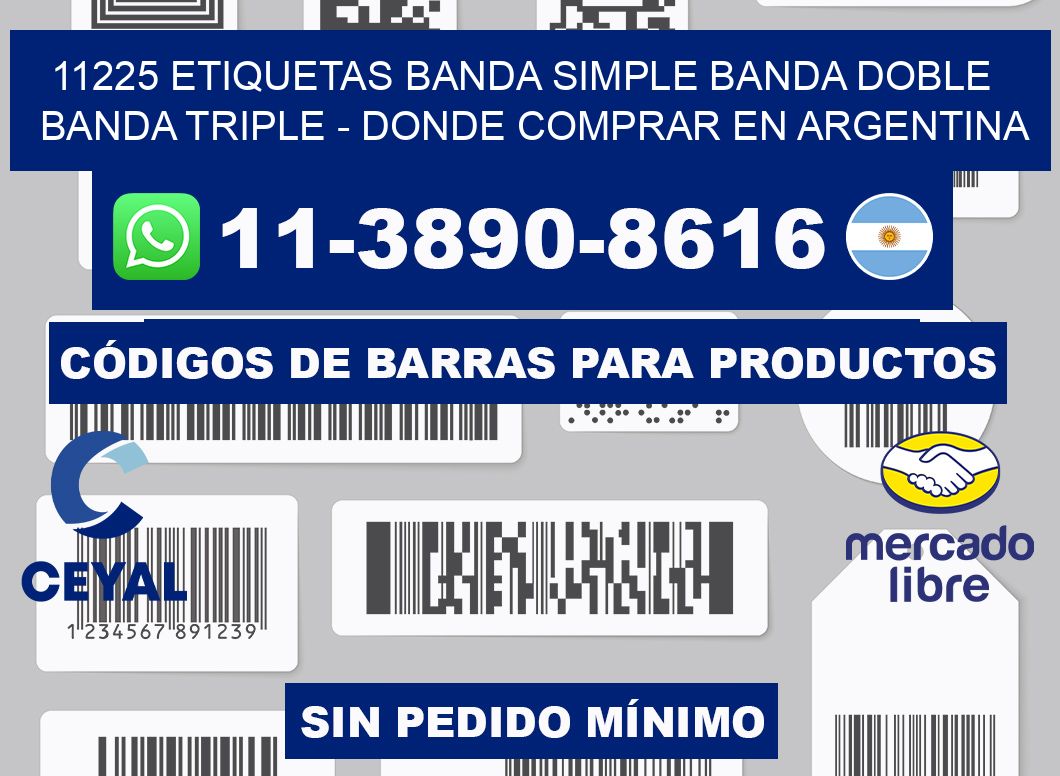 11225 etiquetas banda simple banda doble banda triple - Donde Comprar en Argentina