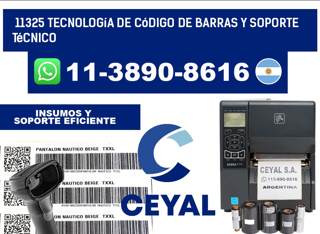 11325 Tecnología de Código de Barras y Soporte Técnico