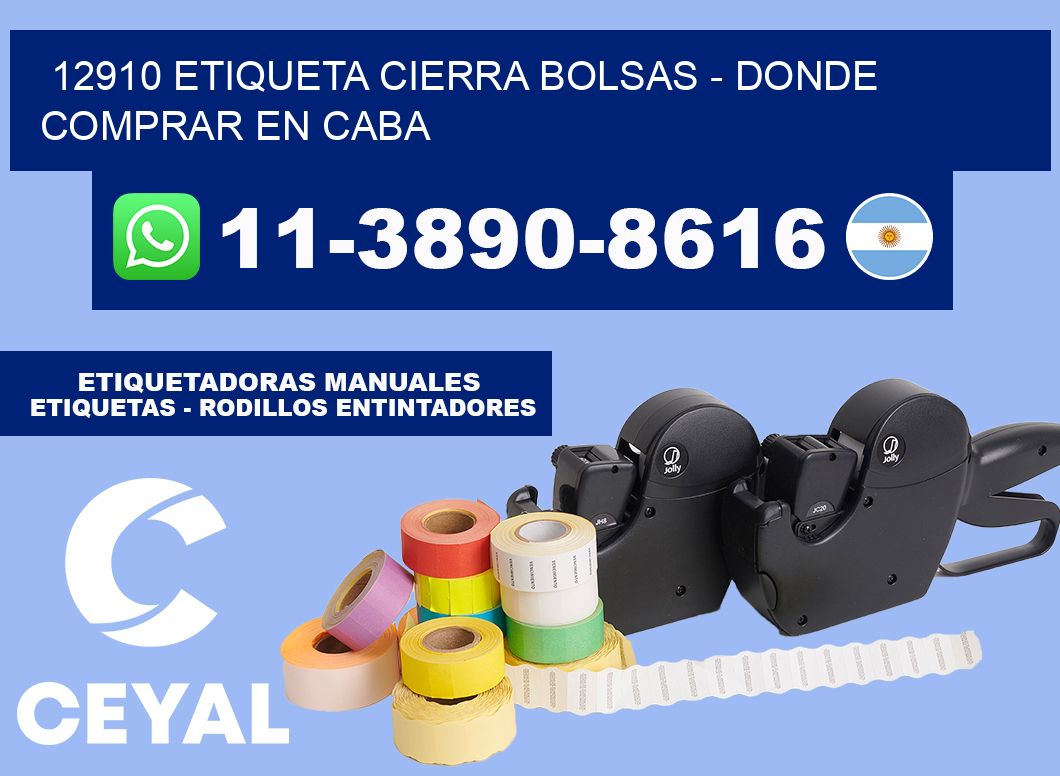 12910 etiqueta Cierra Bolsas - Donde Comprar en Caba