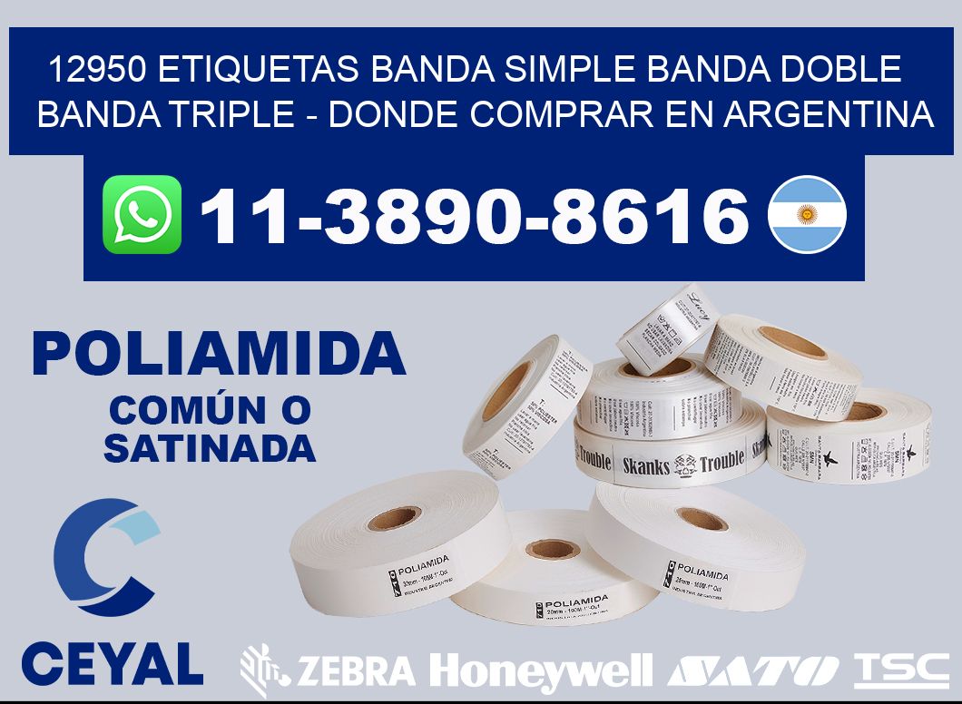 12950 etiquetas banda simple banda doble banda triple - Donde Comprar en Argentina
