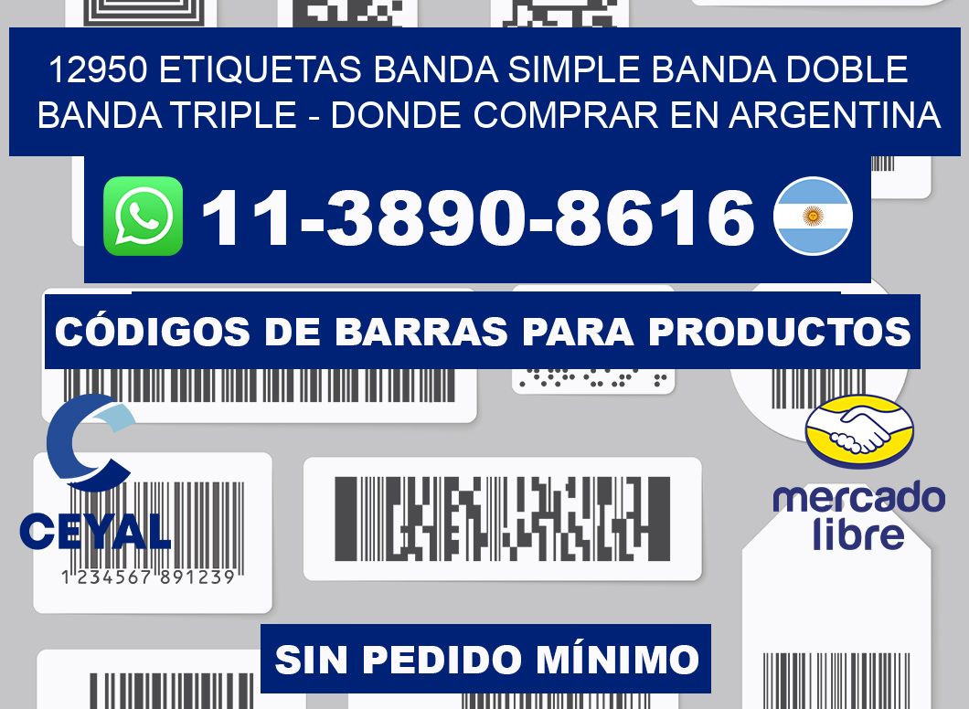 12950 etiquetas banda simple banda doble banda triple - Donde Comprar en Argentina