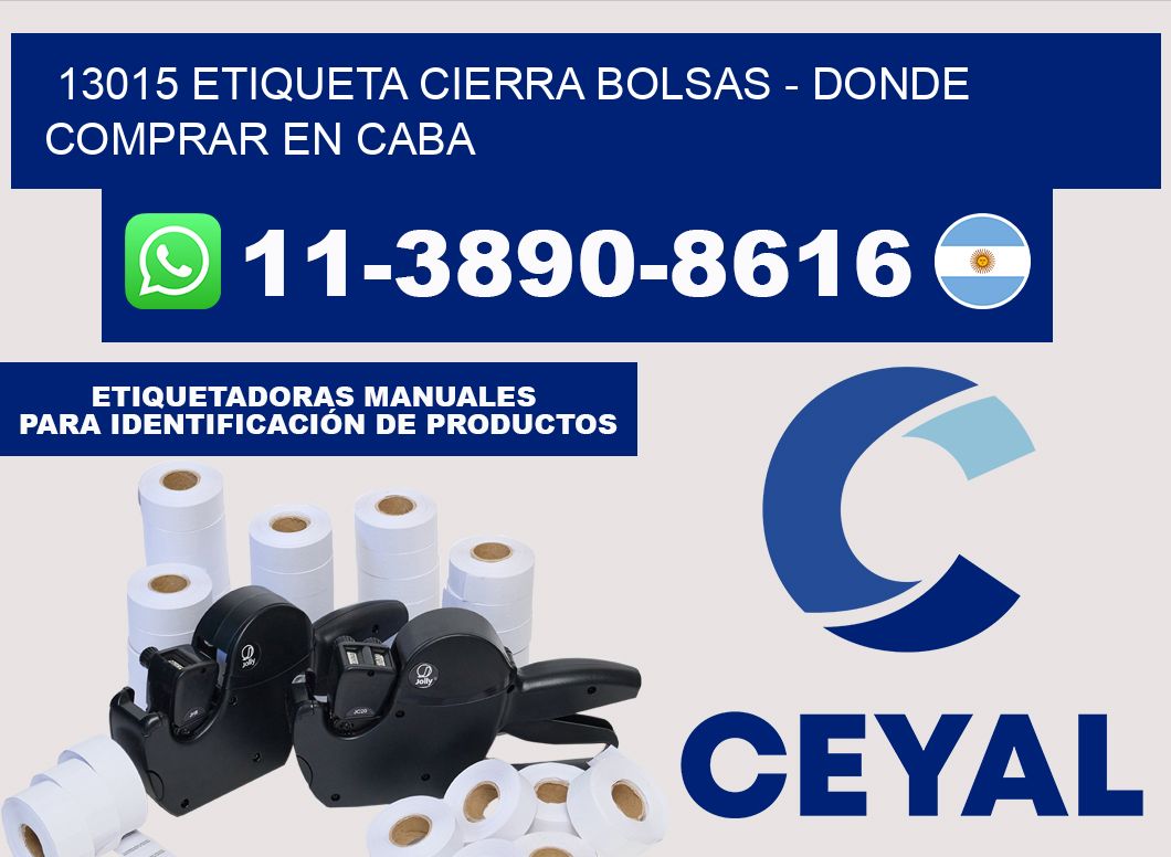 13015 etiqueta Cierra Bolsas - Donde Comprar en Caba