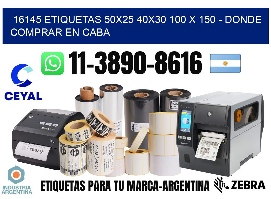 16145 etiquetas 50x25 40x30 100 x 150 - Donde Comprar en Caba
