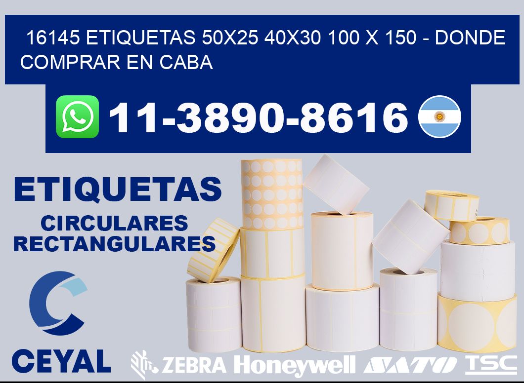 16145 etiquetas 50x25 40x30 100 x 150 - Donde Comprar en Caba