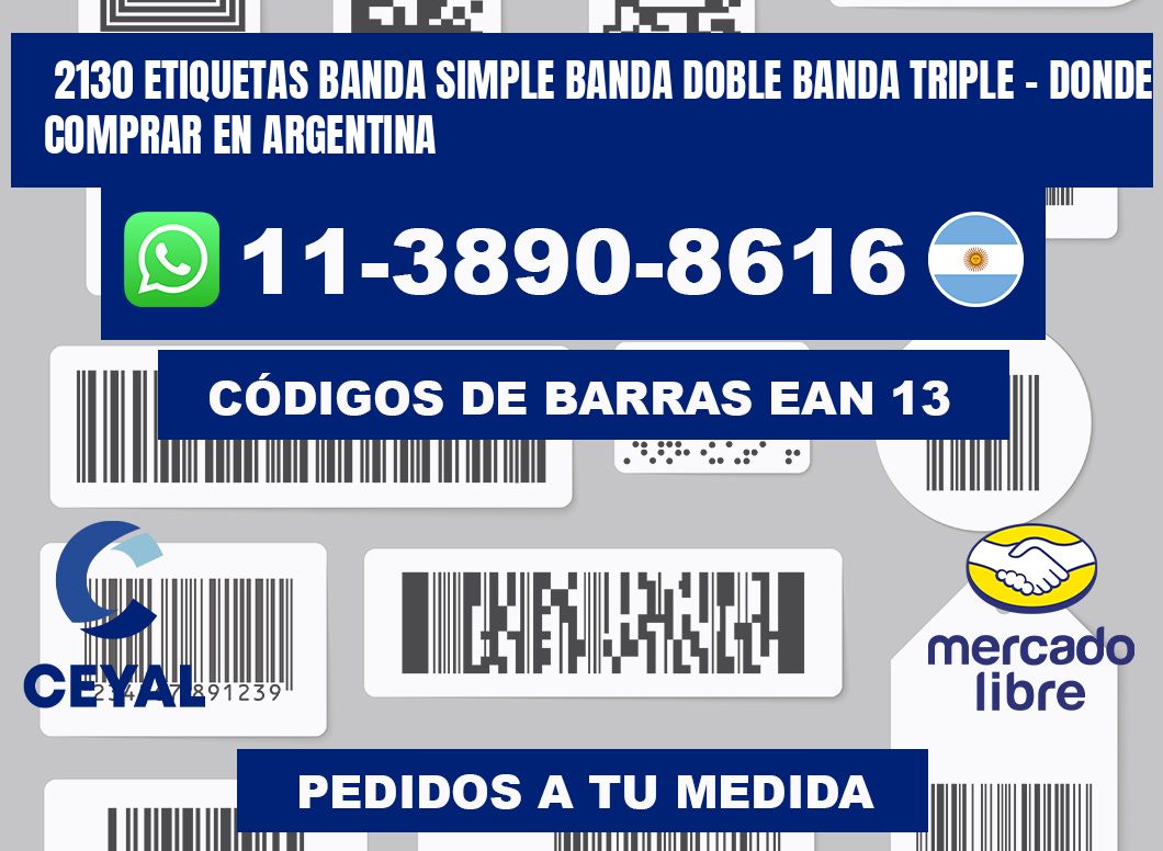 2130 etiquetas banda simple banda doble banda triple - Donde Comprar en Argentina
