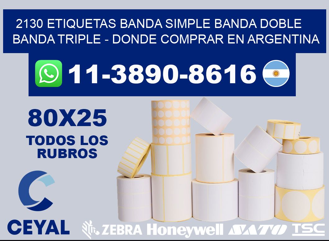 2130 etiquetas banda simple banda doble banda triple - Donde Comprar en Argentina