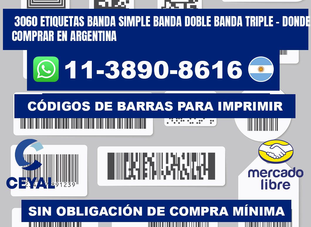 3060 etiquetas banda simple banda doble banda triple - Donde Comprar en Argentina