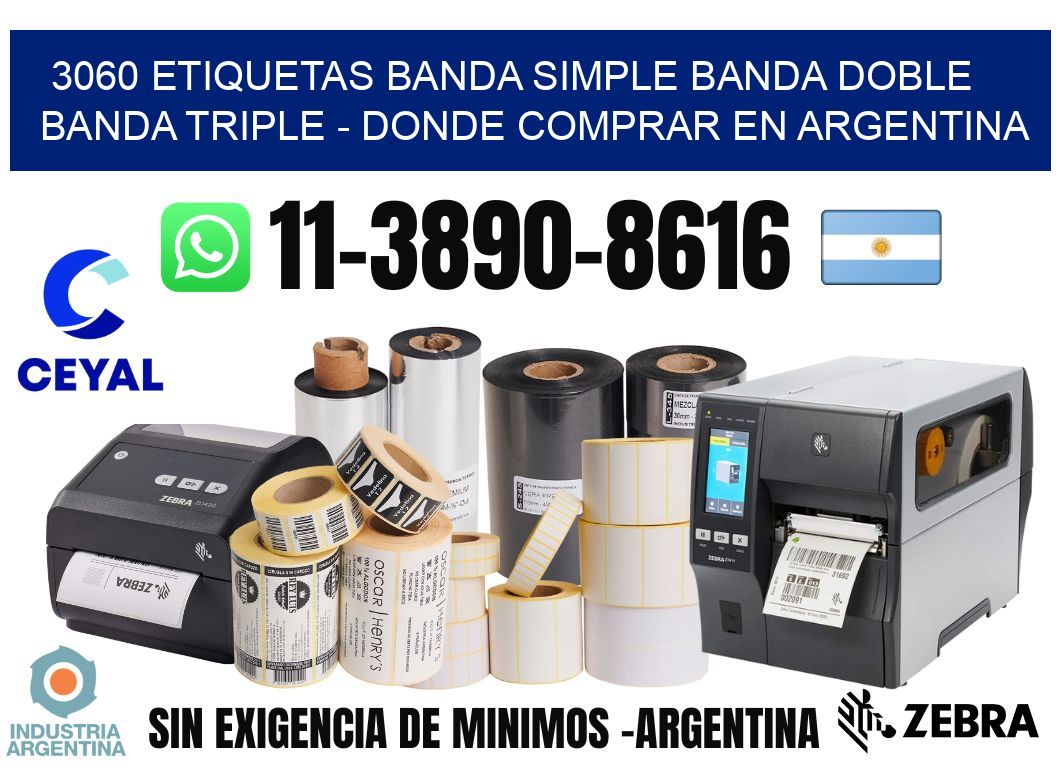 3060 etiquetas banda simple banda doble banda triple - Donde Comprar en Argentina