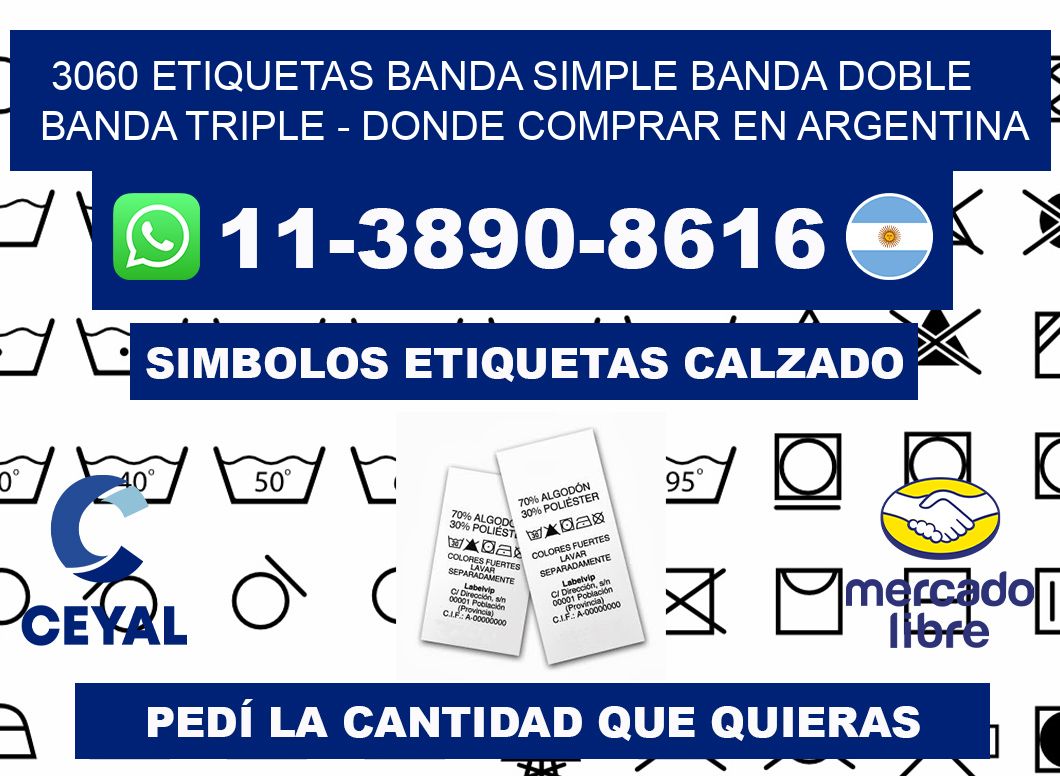3060 etiquetas banda simple banda doble banda triple - Donde Comprar en Argentina