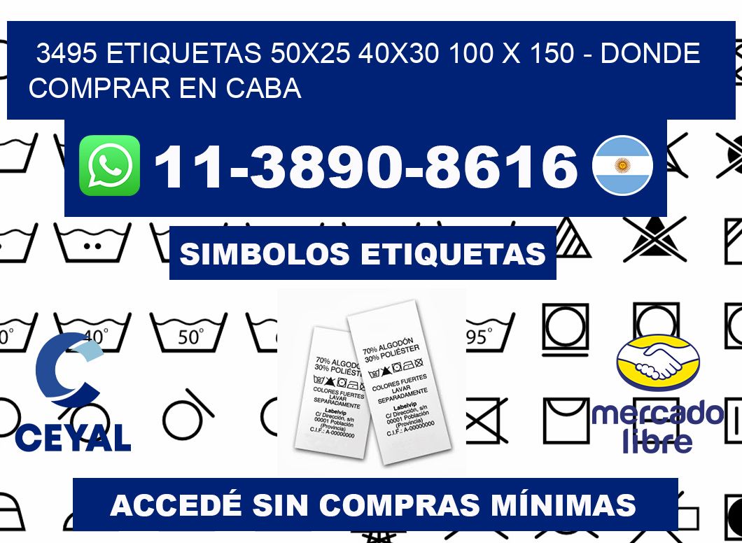 3495 etiquetas 50x25 40x30 100 x 150 - Donde Comprar en Caba