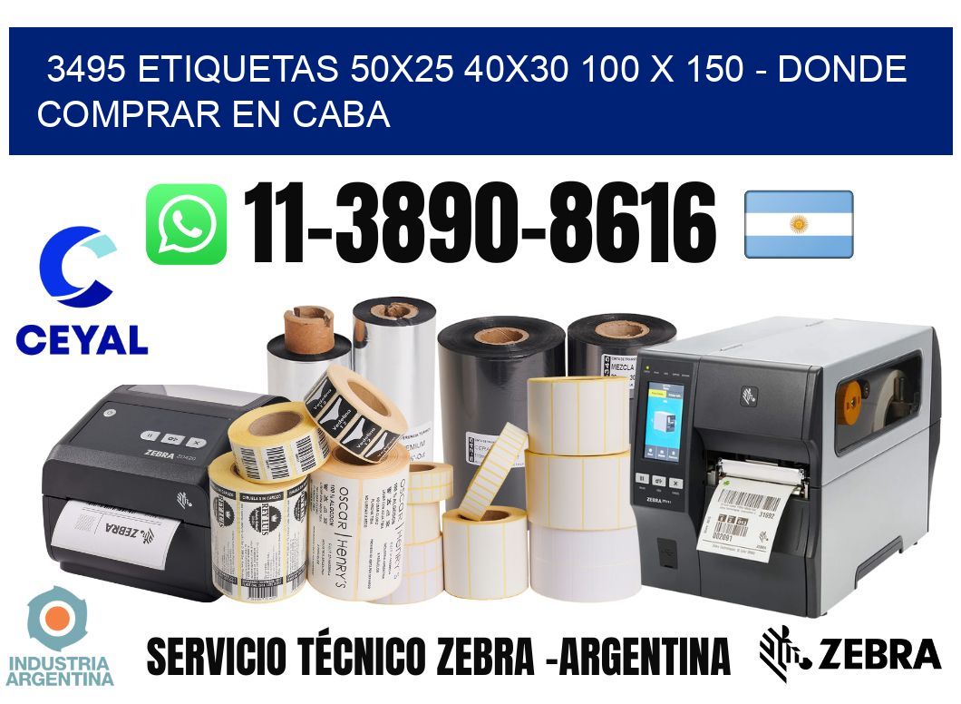 3495 etiquetas 50x25 40x30 100 x 150 - Donde Comprar en Caba