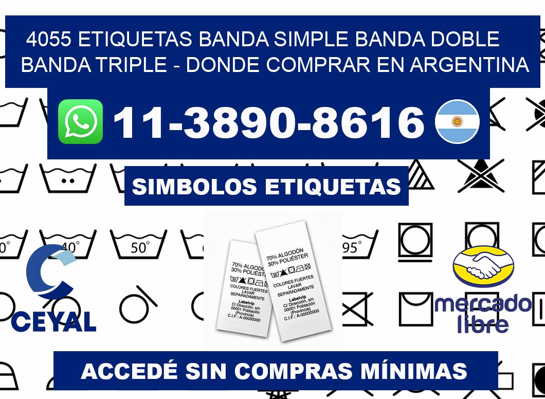 4055 etiquetas banda simple banda doble banda triple - Donde Comprar en Argentina