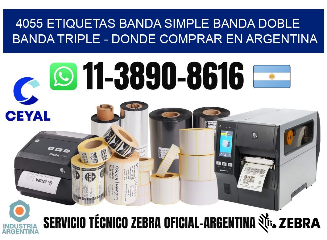 4055 etiquetas banda simple banda doble banda triple - Donde Comprar en Argentina