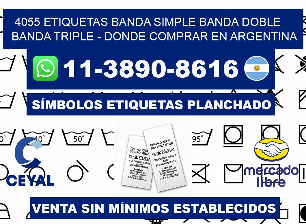 4055 etiquetas banda simple banda doble banda triple - Donde Comprar en Argentina