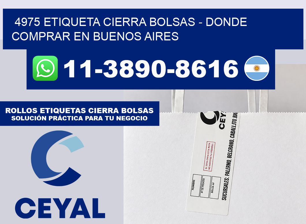 4975 etiqueta Cierra Bolsas – Donde Comprar en Buenos Aires