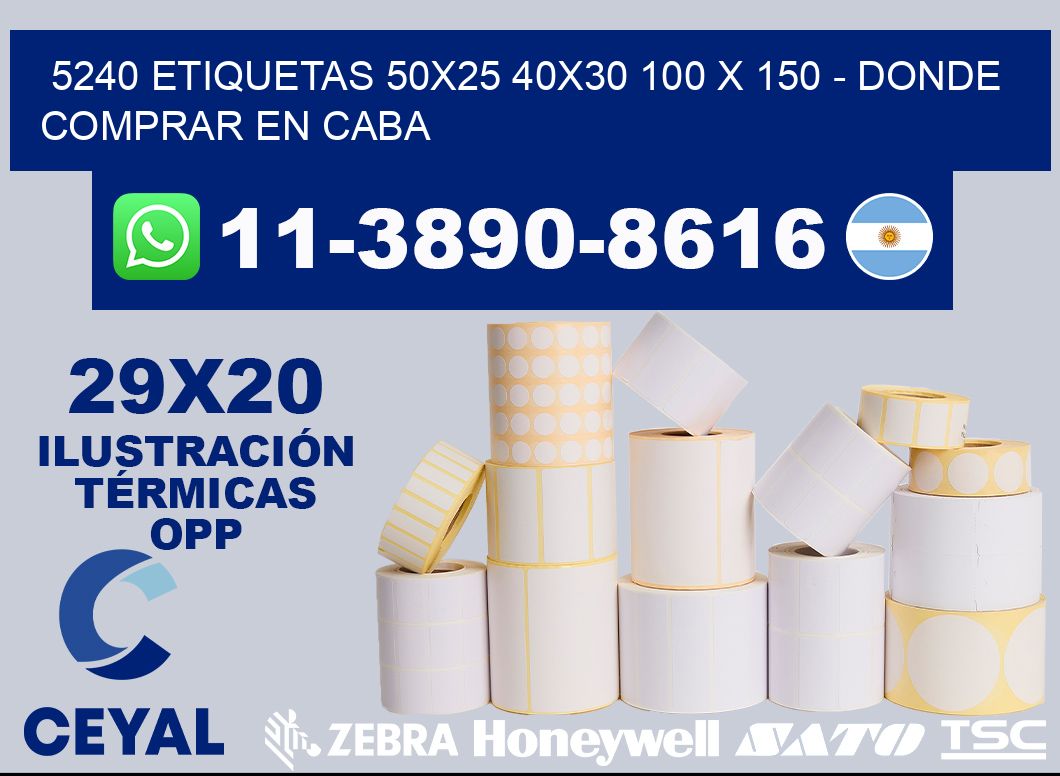 5240 etiquetas 50x25 40x30 100 x 150 - Donde Comprar en Caba