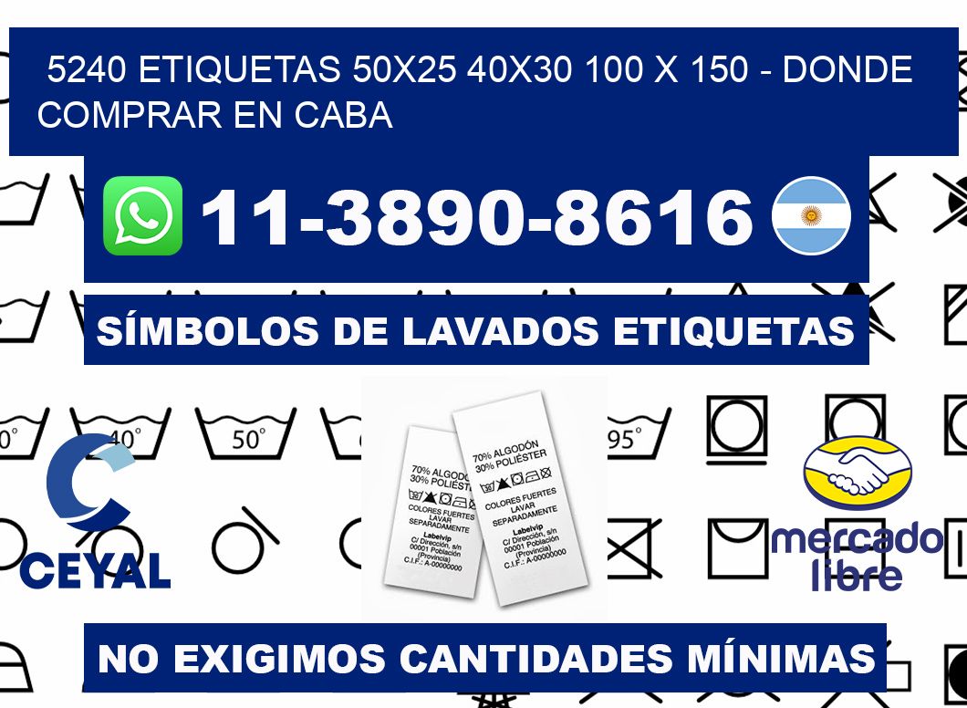 5240 etiquetas 50x25 40x30 100 x 150 - Donde Comprar en Caba