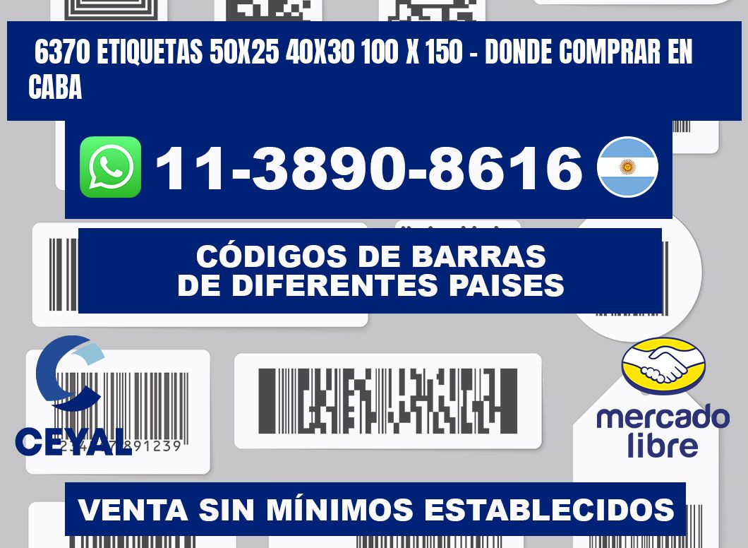 6370 etiquetas 50x25 40x30 100 x 150 - Donde Comprar en Caba