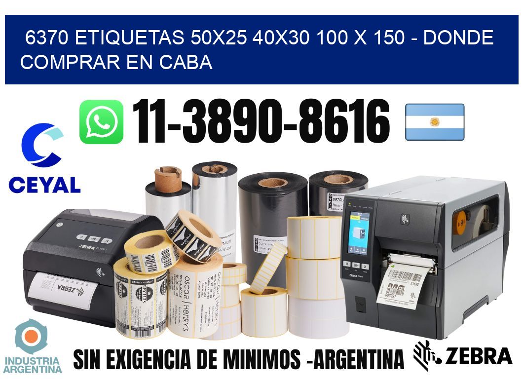 6370 etiquetas 50x25 40x30 100 x 150 - Donde Comprar en Caba