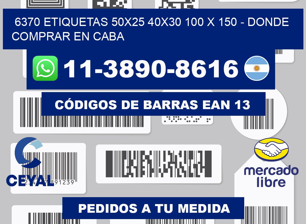 6370 etiquetas 50x25 40x30 100 x 150 - Donde Comprar en Caba