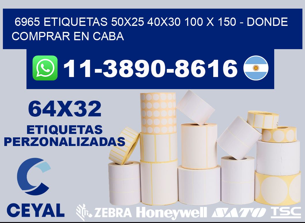 6965 etiquetas 50x25 40x30 100 x 150 - Donde Comprar en Caba