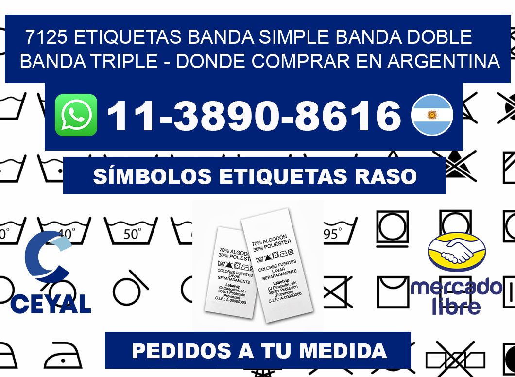 7125 etiquetas banda simple banda doble banda triple - Donde Comprar en Argentina