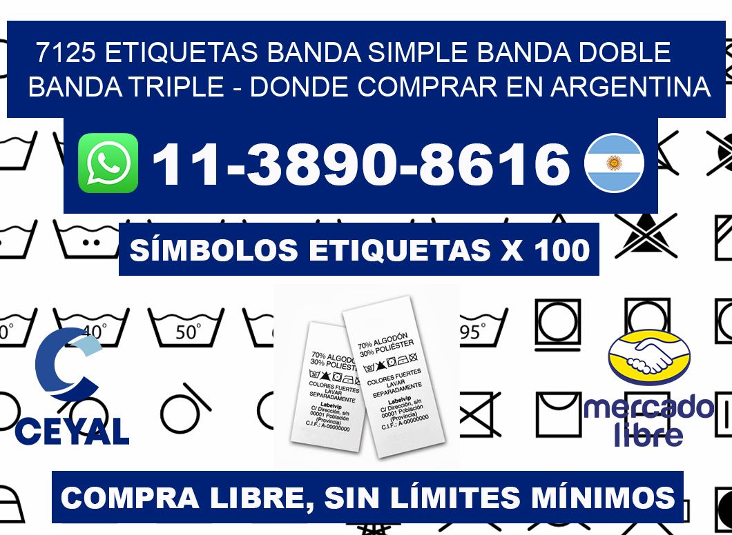 7125 etiquetas banda simple banda doble banda triple - Donde Comprar en Argentina