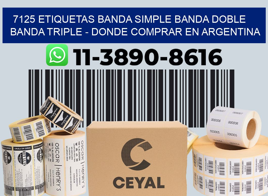 7125 etiquetas banda simple banda doble banda triple - Donde Comprar en Argentina