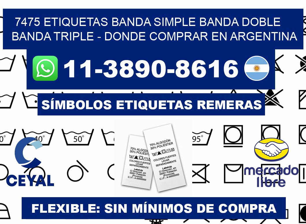7475 etiquetas banda simple banda doble banda triple - Donde Comprar en Argentina