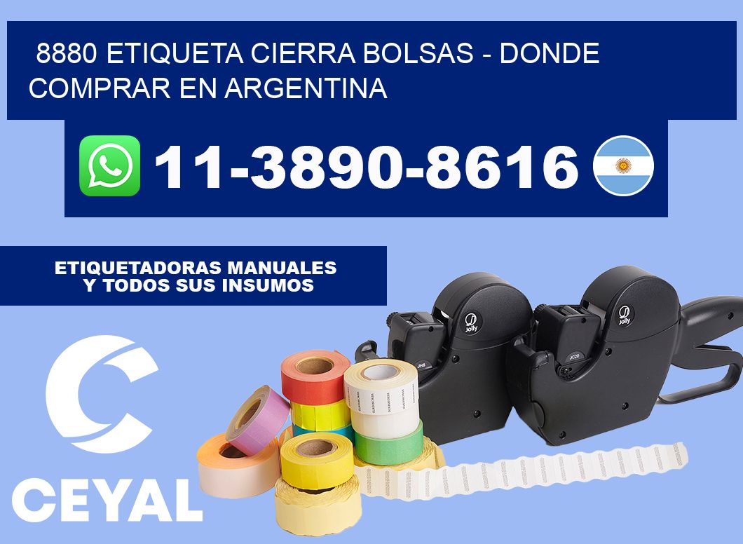 8880 etiqueta Cierra Bolsas - Donde Comprar en Argentina