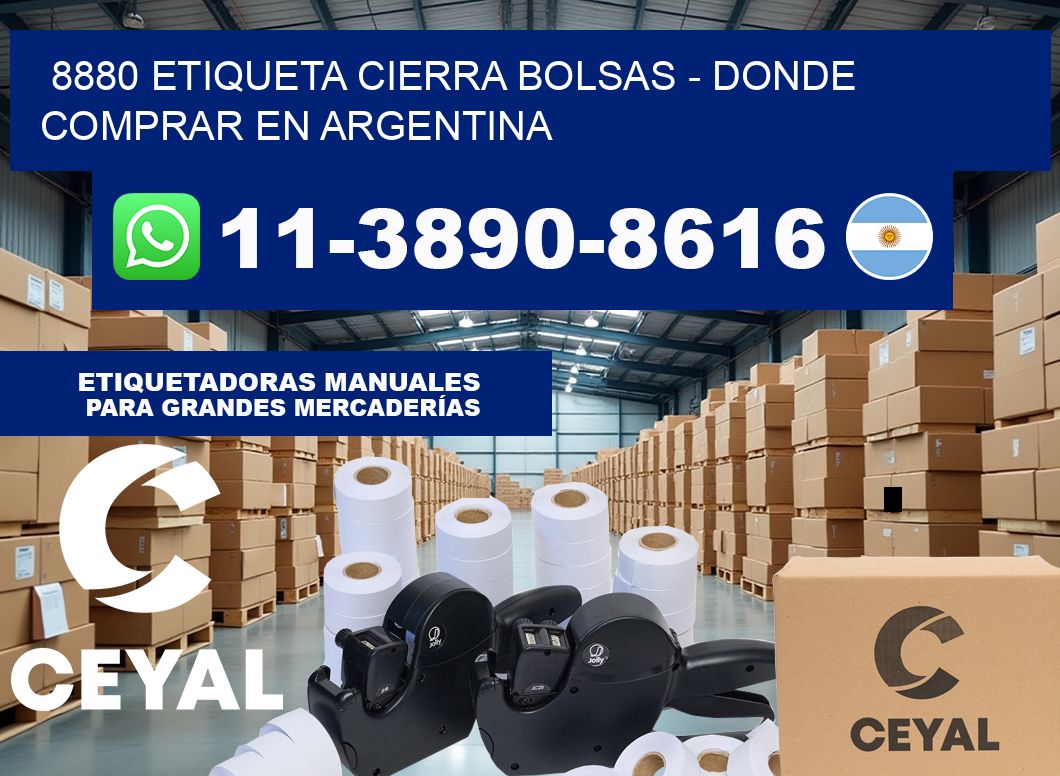 8880 etiqueta Cierra Bolsas – Donde Comprar en Argentina