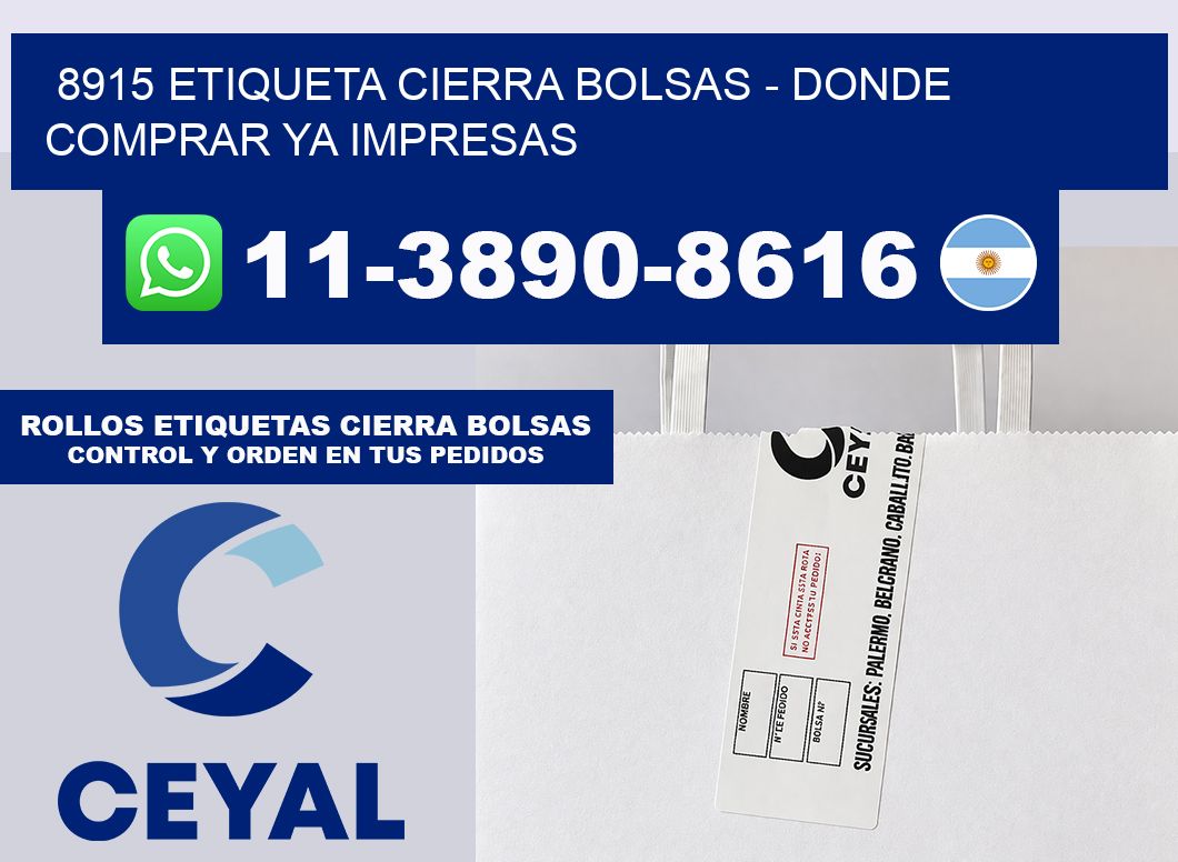 8915 etiqueta Cierra Bolsas – Donde Comprar ya impresas