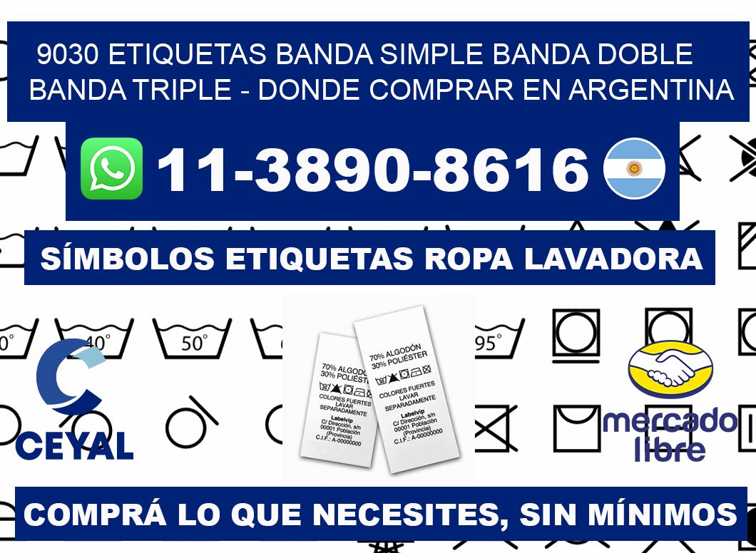 9030 etiquetas banda simple banda doble banda triple - Donde Comprar en Argentina