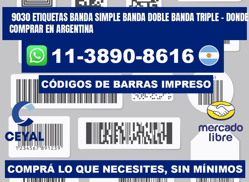 9030 etiquetas banda simple banda doble banda triple - Donde Comprar en Argentina