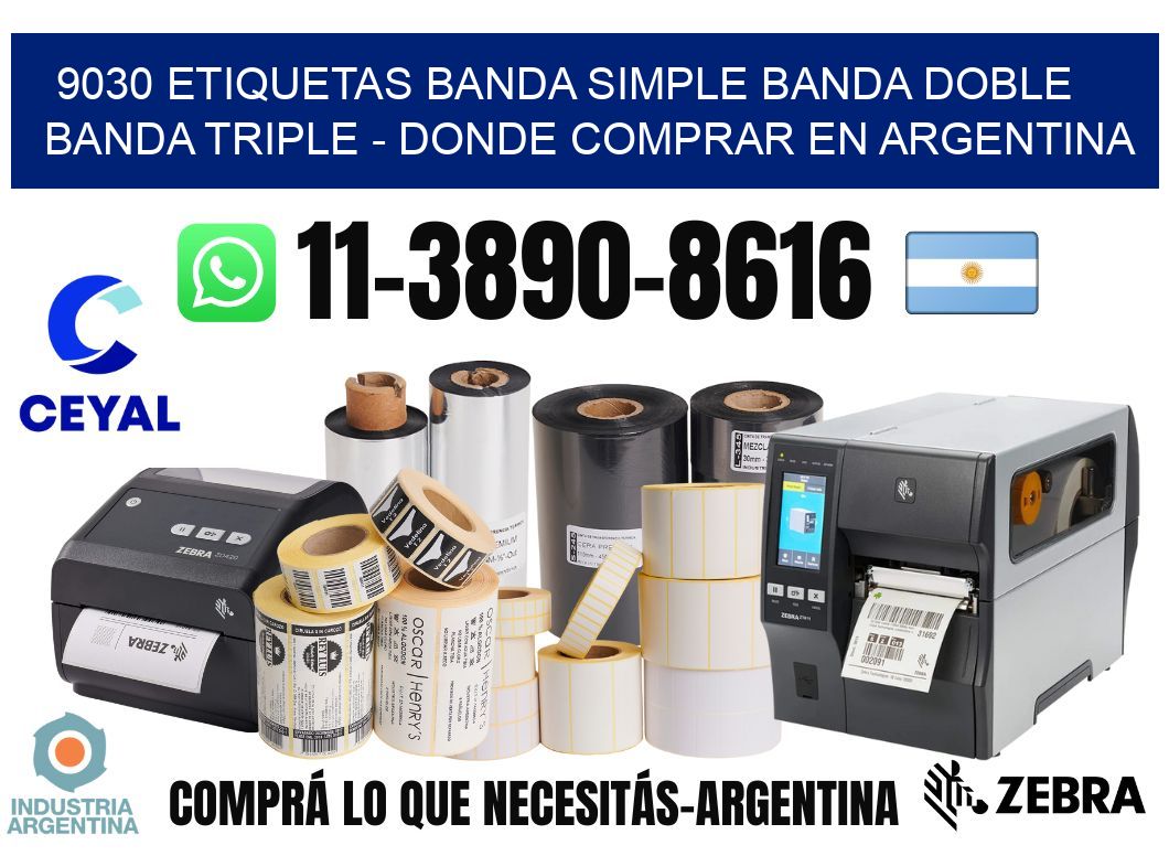 9030 etiquetas banda simple banda doble banda triple - Donde Comprar en Argentina