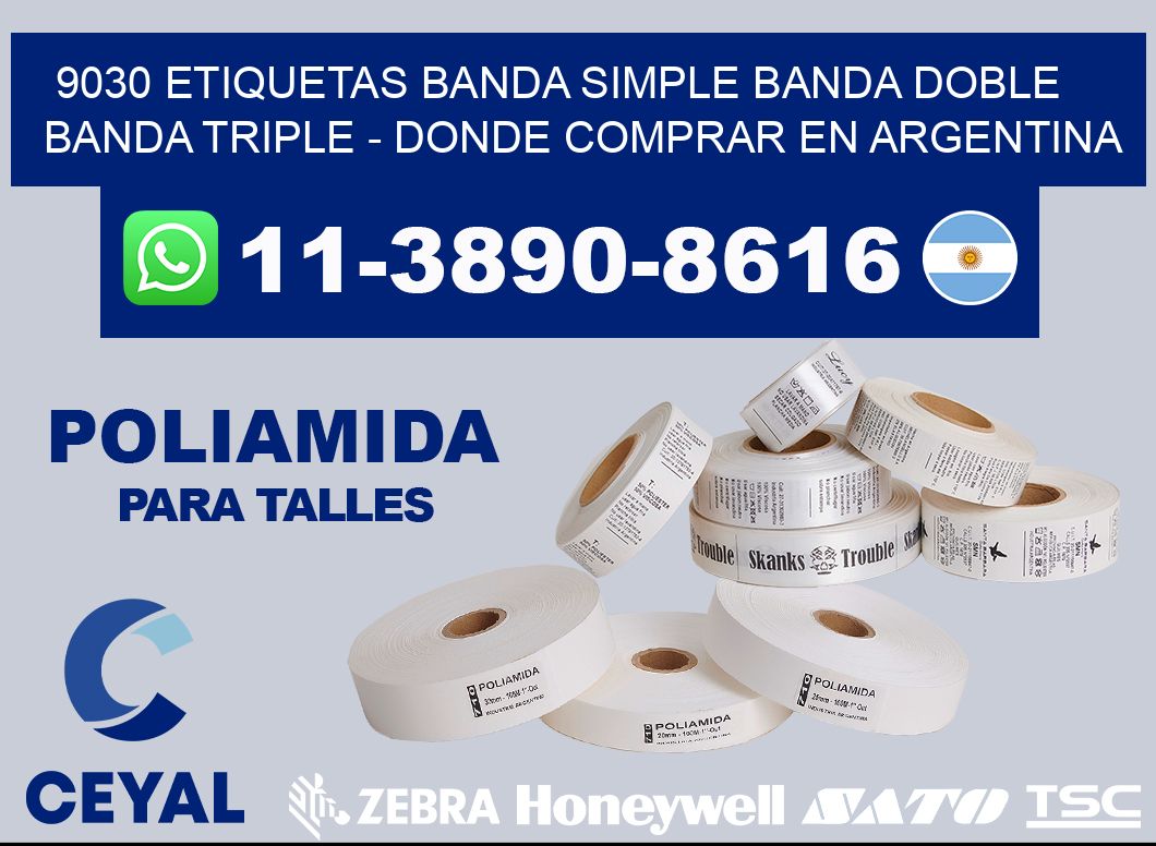 9030 etiquetas banda simple banda doble banda triple - Donde Comprar en Argentina