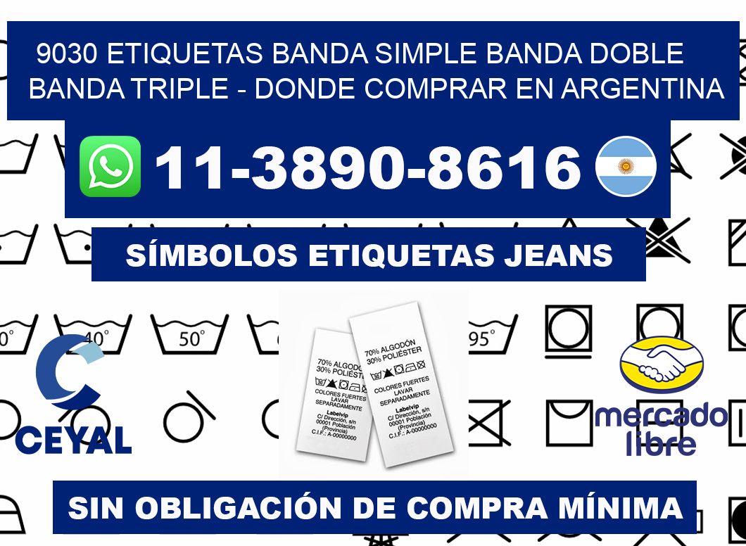 9030 etiquetas banda simple banda doble banda triple - Donde Comprar en Argentina