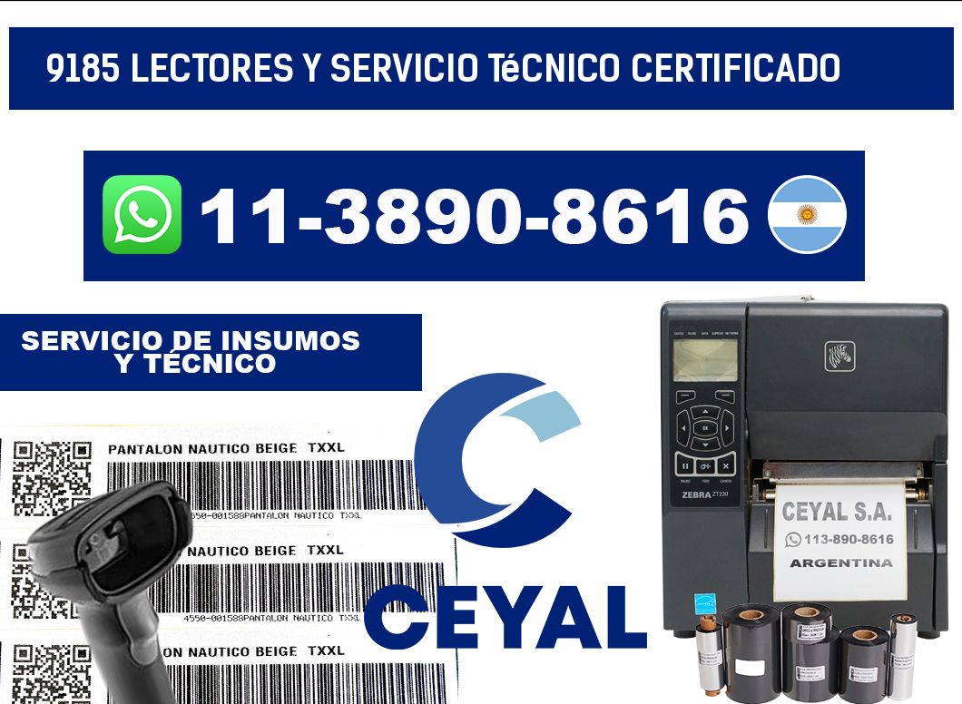 9185 Lectores y Servicio Técnico Certificado