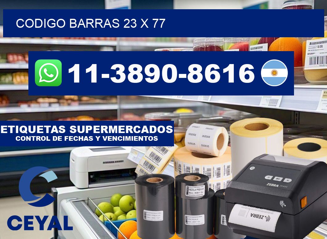 Codigo barras 23 x 77