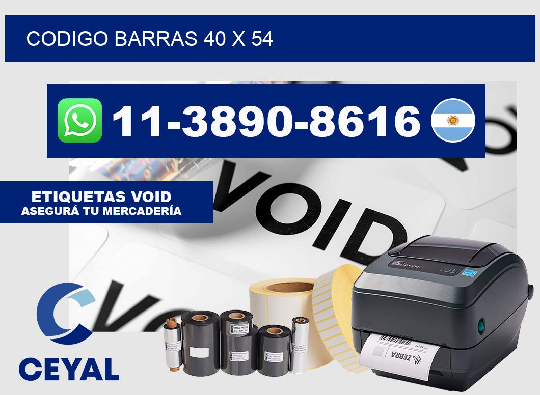 Codigo barras 40 x 54