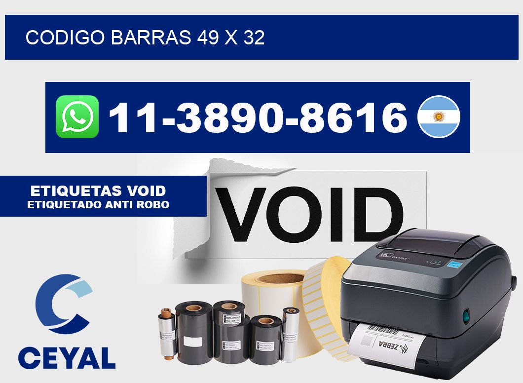 Codigo barras 49 x 32