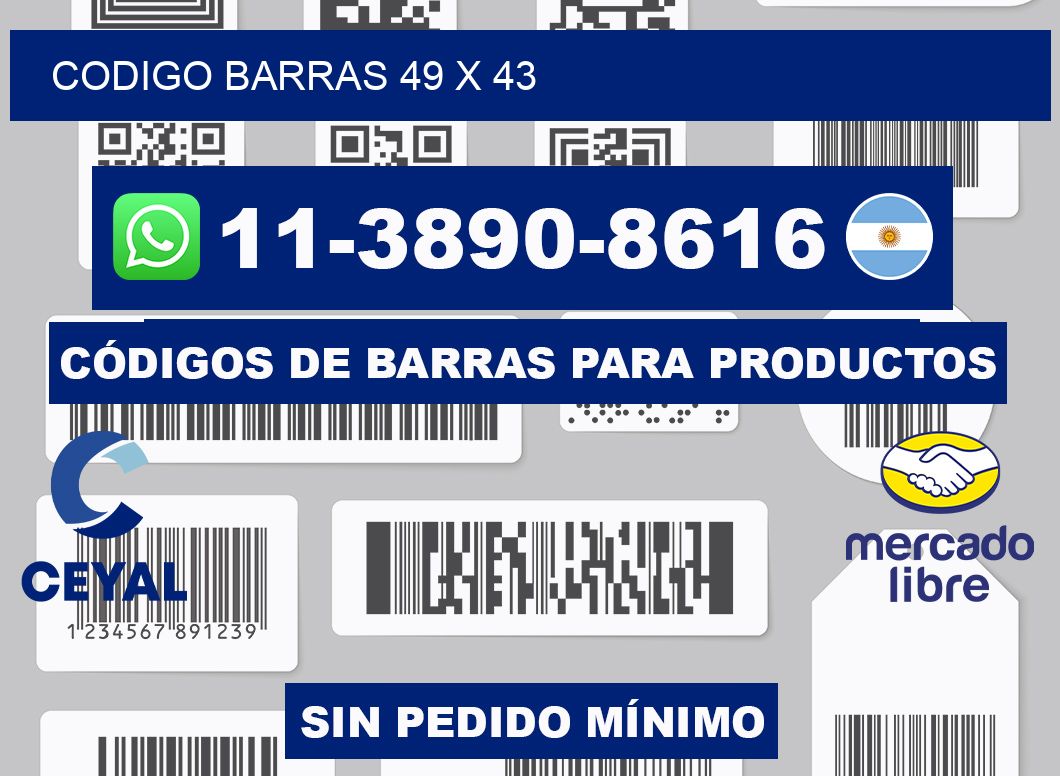 Codigo barras 49 x 43